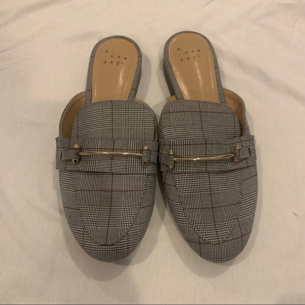Plaid mules